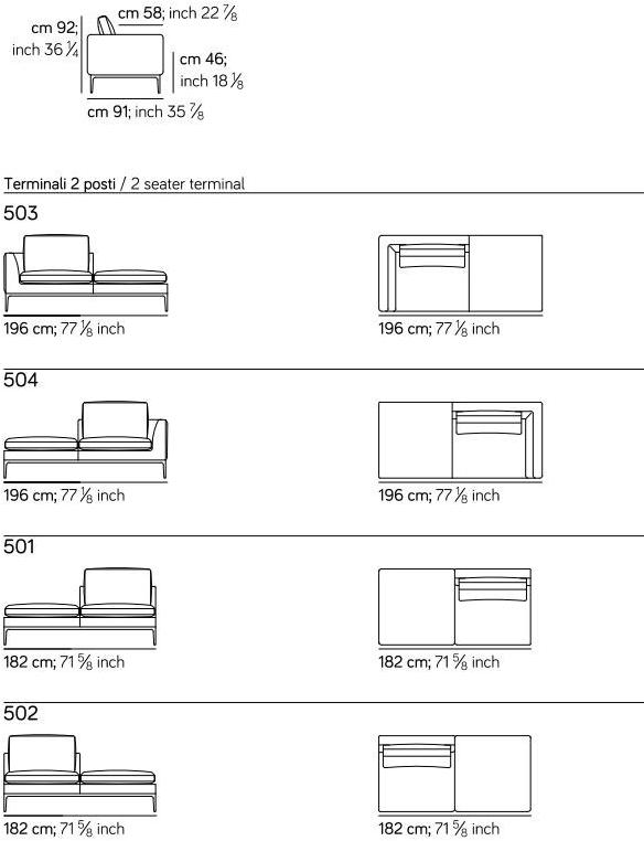 AMURA 4-х местный тканевый диван Leonard Am024.146+147 - Вид №8