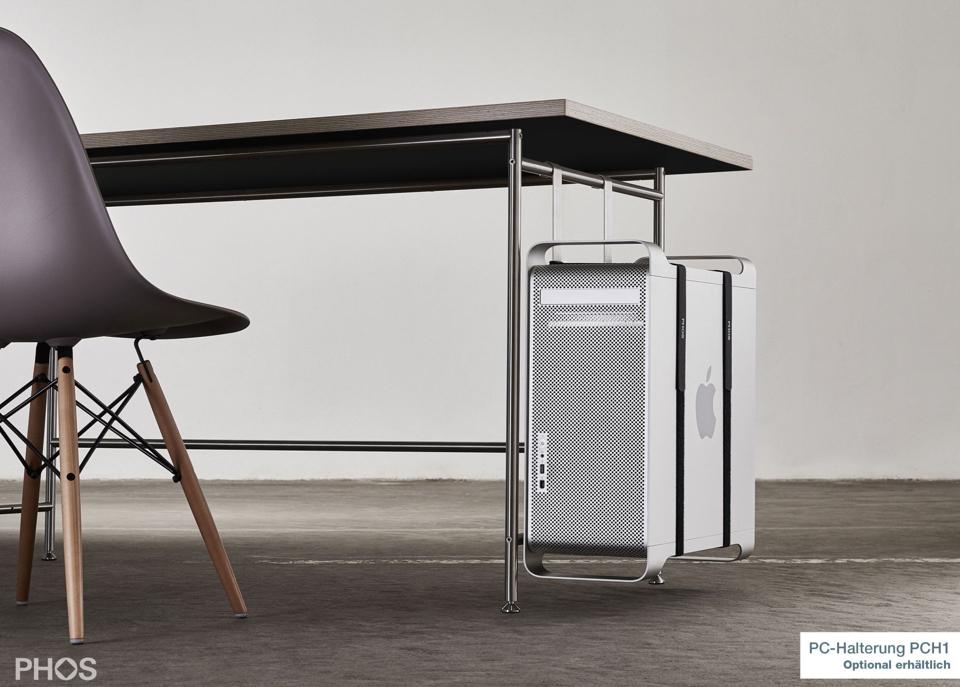 KATI-S1-160x80-MS Карлсруэ стол - письменный стол - черный - 160 х 80 х 75 см. PHOS  - Вид №4