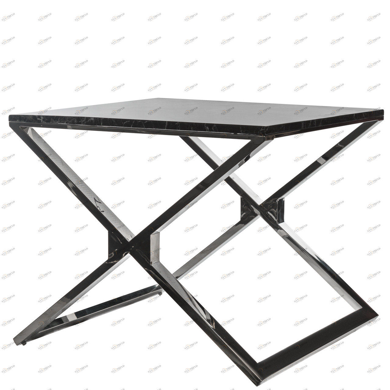 Журнальный столик квадратный темно-серый пдо мрамор 65 см Botella ДОМАШНЯЯ ОБСТАНОВКА SKY 045164 Серый Santreyd