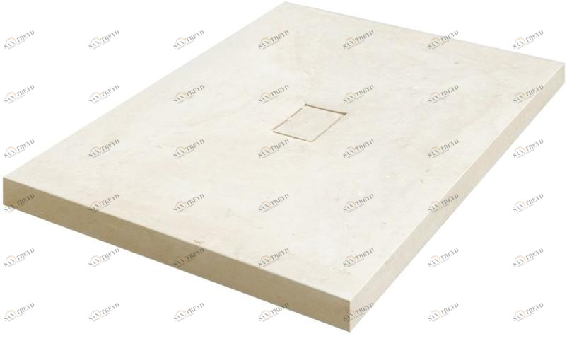 PIMAR Встраиваемый прямоугольный душевой поддон из камня Лечче  Ab9 