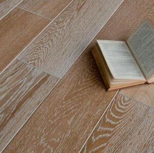 Массивная доска Magestik floor С покрытием Беленый () (400-1800)x180x18мм Дуб с брашью (Текстурированная) 400-1800х180 мм.