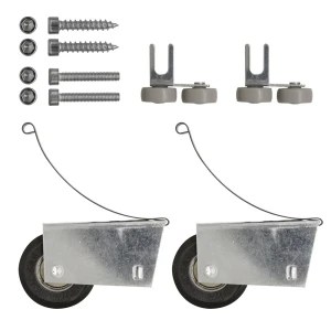 Комплект роликов для шкафа купе 55x40x40 мм 20 кг сталь цвет серый.