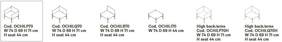 Tacchini Кресло из ткани с подлокотниками Chill-out sun-id-1488317 - Вид №6