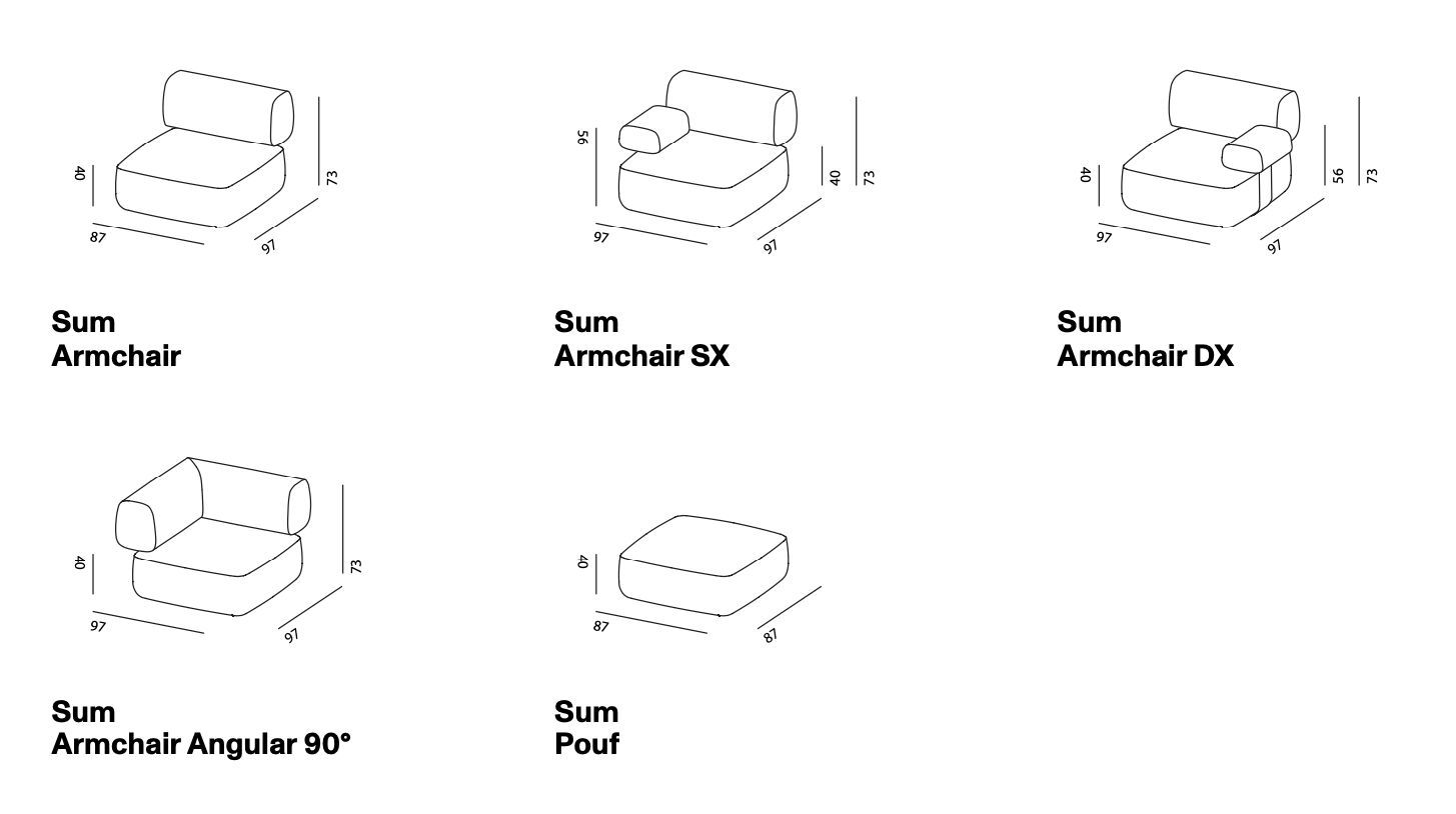 Модульный тканевый диван Desalto SUM ARCH-00072058 - Вид №4