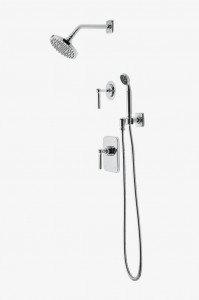 LDSP12 Душевой комплект Ludlow с балансировкой давления с 6-дюймовой лейкой для дождя, ручным душем и переключающей ручкой Waterworks