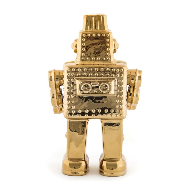 Статуэтка фарфоровая золотистая Memorabilia Gold My Robot SELETTI  00-3883221 Золото  - Вид №3