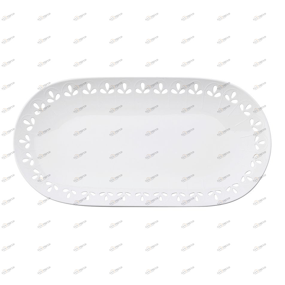 Блюдо фарфоровое овальное белое "Лилия" MAXWELL & WILLIAMS ЛИЛИЯ 00-3946361 Белый