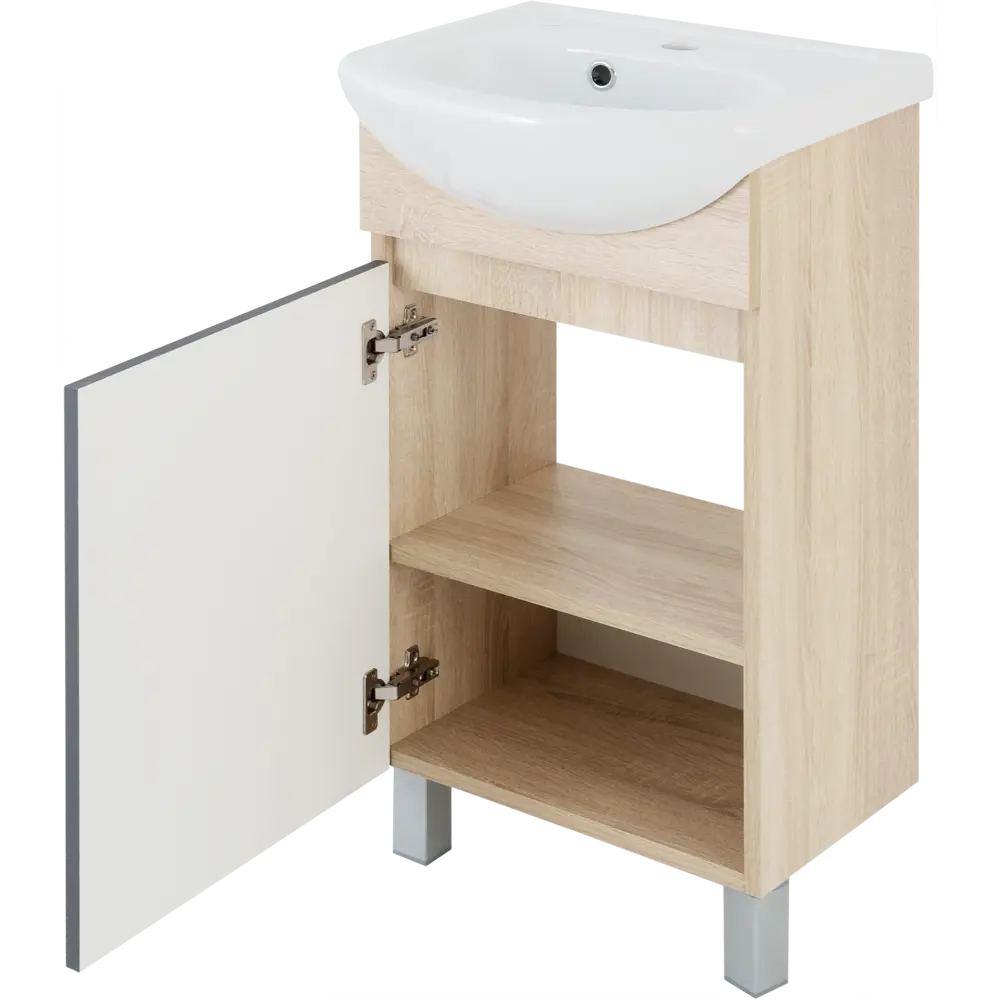 Тумба Santreyd Лайн для ванной под раковину 42 см, серый 89123917 Соло STLM-0078642 - Вид №2