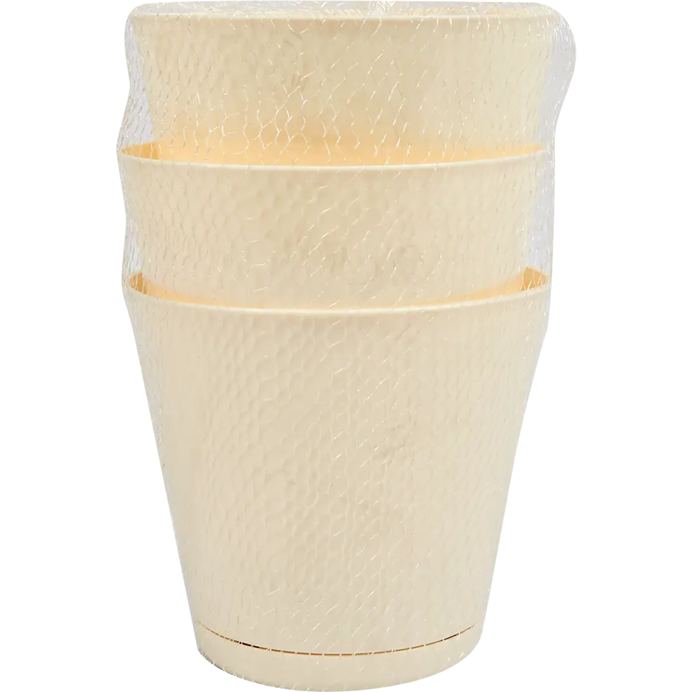 Горшок цветочный Ingreen Easy Grow ø12 h19 см v0.7 л пластик сливочный 3 шт STLM-2139383 - Вид №3