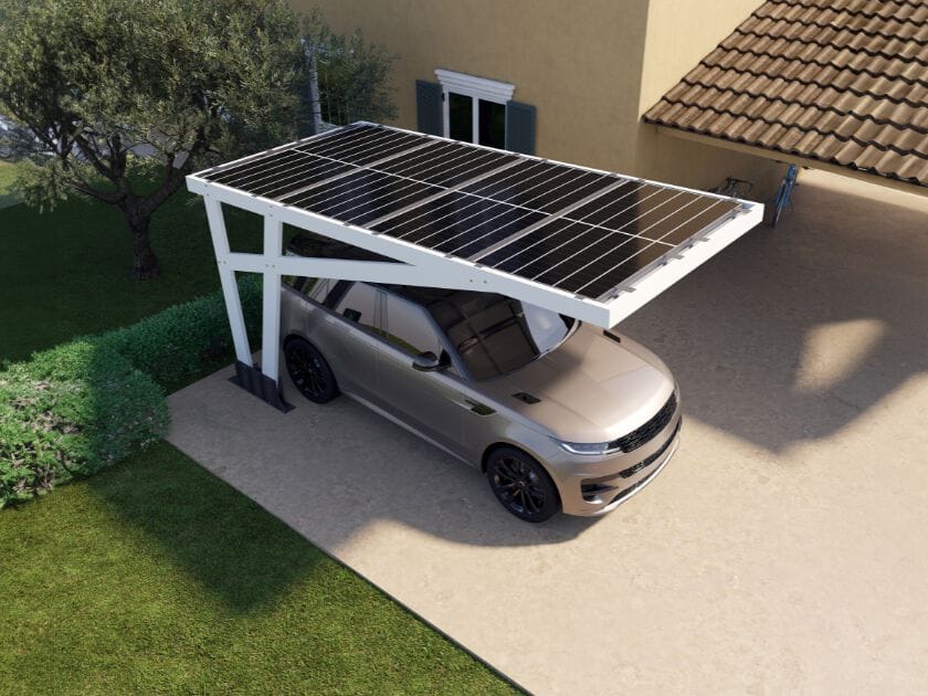 Алюминиевый навес для парковки с фотоэлектрическими панелями Belle Pergole Enersun ARCH-00139971 - Вид №1