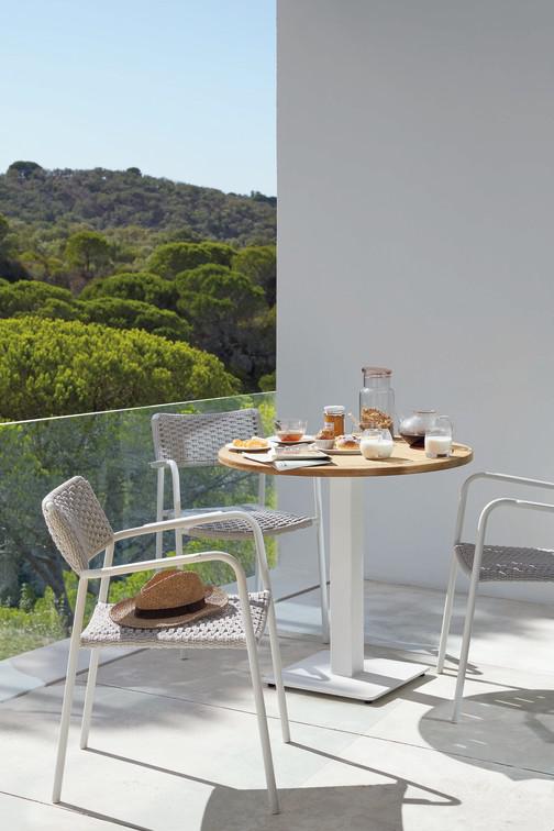 MNST1244 Обеденный стол pa lava 60см x 60см Manutti Napoli - Вид №8