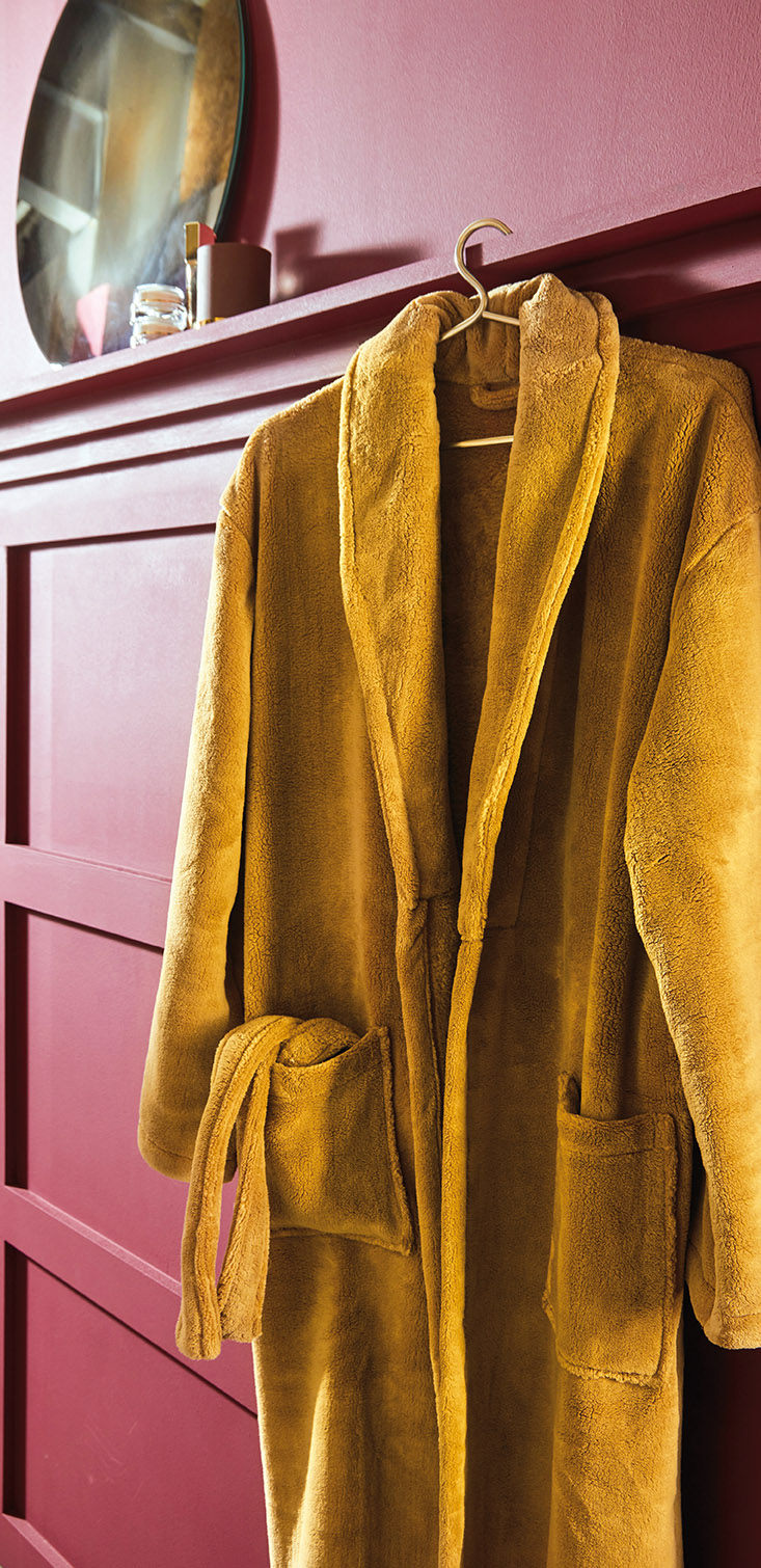 ATHENA_CU_М Халат ATHENA золотистый микрофибра S, М, L, XL Blanc des Vosges Santreyd 