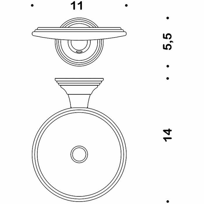 B3301 Мыльница настенная (хром) COLOMBO HERMITAGE Colombo Design - Вид №2