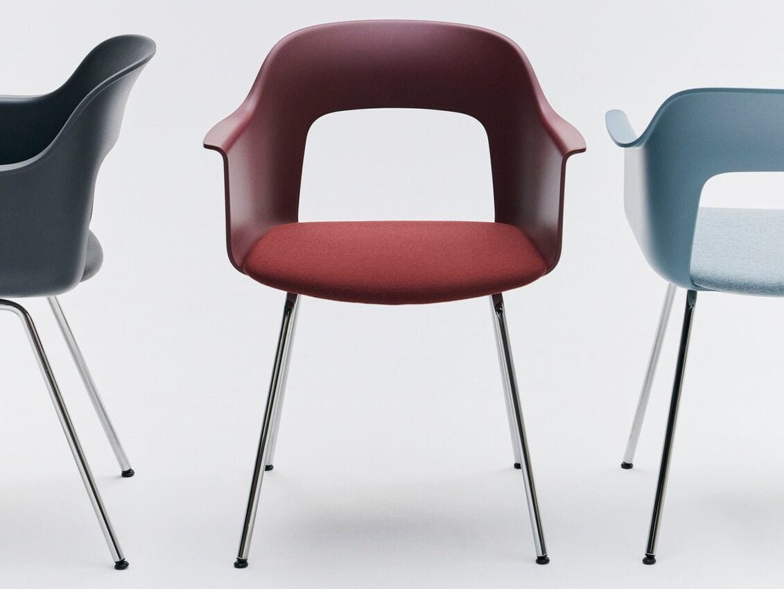 Стул из полипропилена с мягким сиденьем с подлокотниками Hay макет ARCH-00119434 - Вид №20