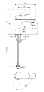 Однорычажный смеситель для раковины