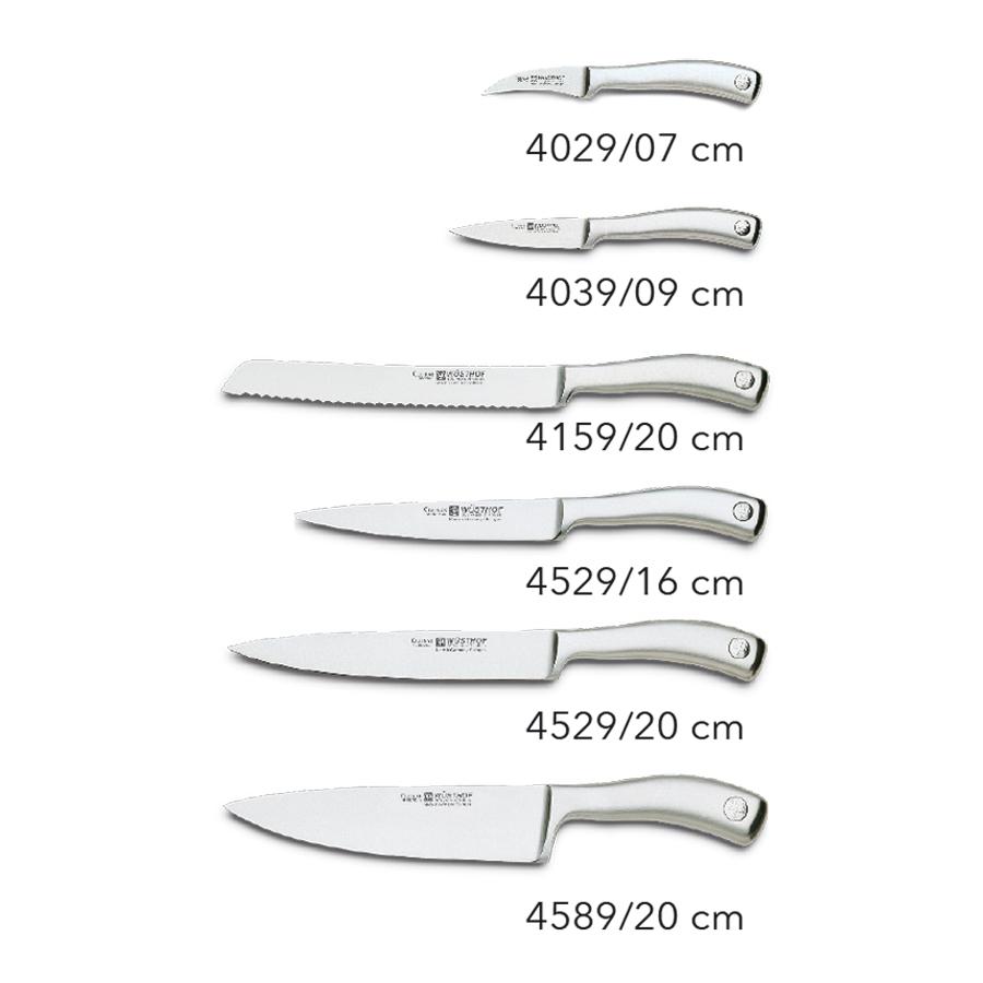 Набор кухонных ножей Culinar на светлой деревянной подставке, 6 шт WUESTHOF W9836 - Вид №7