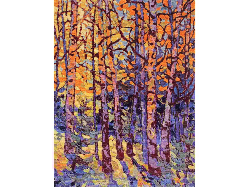 Прямоугольный шерстяной ковер Zollanvari Абстрактные деревья - Переходное племя ARCH-00128690