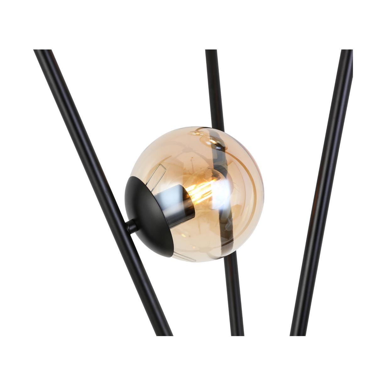 Торшер со стеклянным плафоном на треноге черный Stampo SL549.505.03 ST LUCE STAMPO 00-3908523 Черный  - Вид №1