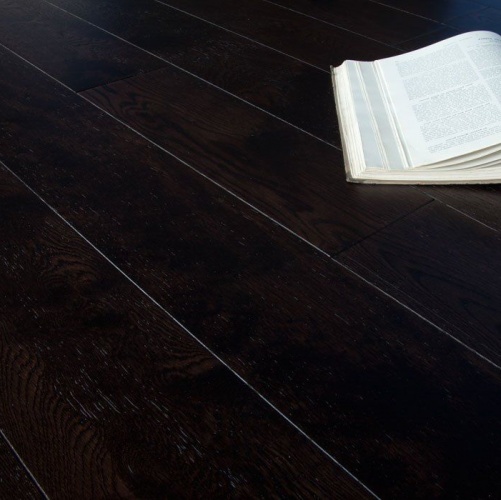 Массивная доска Magestik floor С покрытием Кофе Дуб с брашью (Текстурированная) 300-1800х125 мм MGK Magestic floor 2600300201 - Вид №1