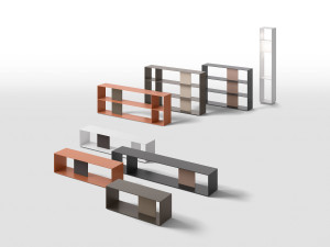 Отдельно стоящий книжный шкаф из окрашенного металла