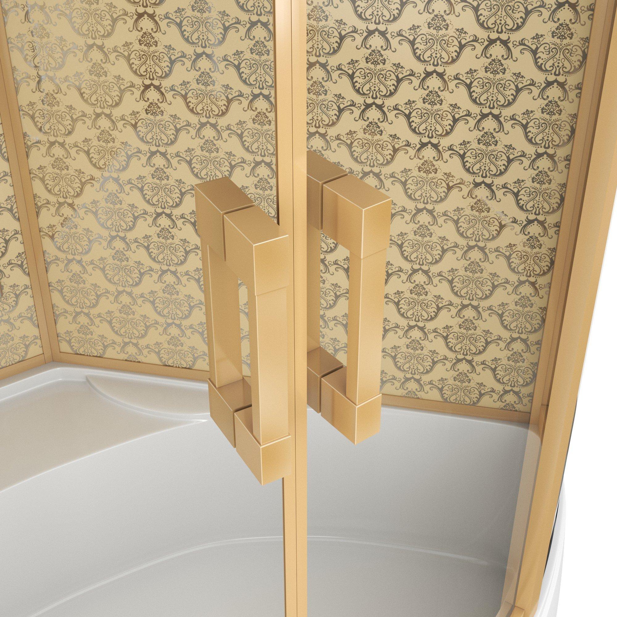 Душевая кабина NG-7744G (1200x1200х2150) высокий поддон стенки ЗОЛОТО Niagara Luxe - Вид №5