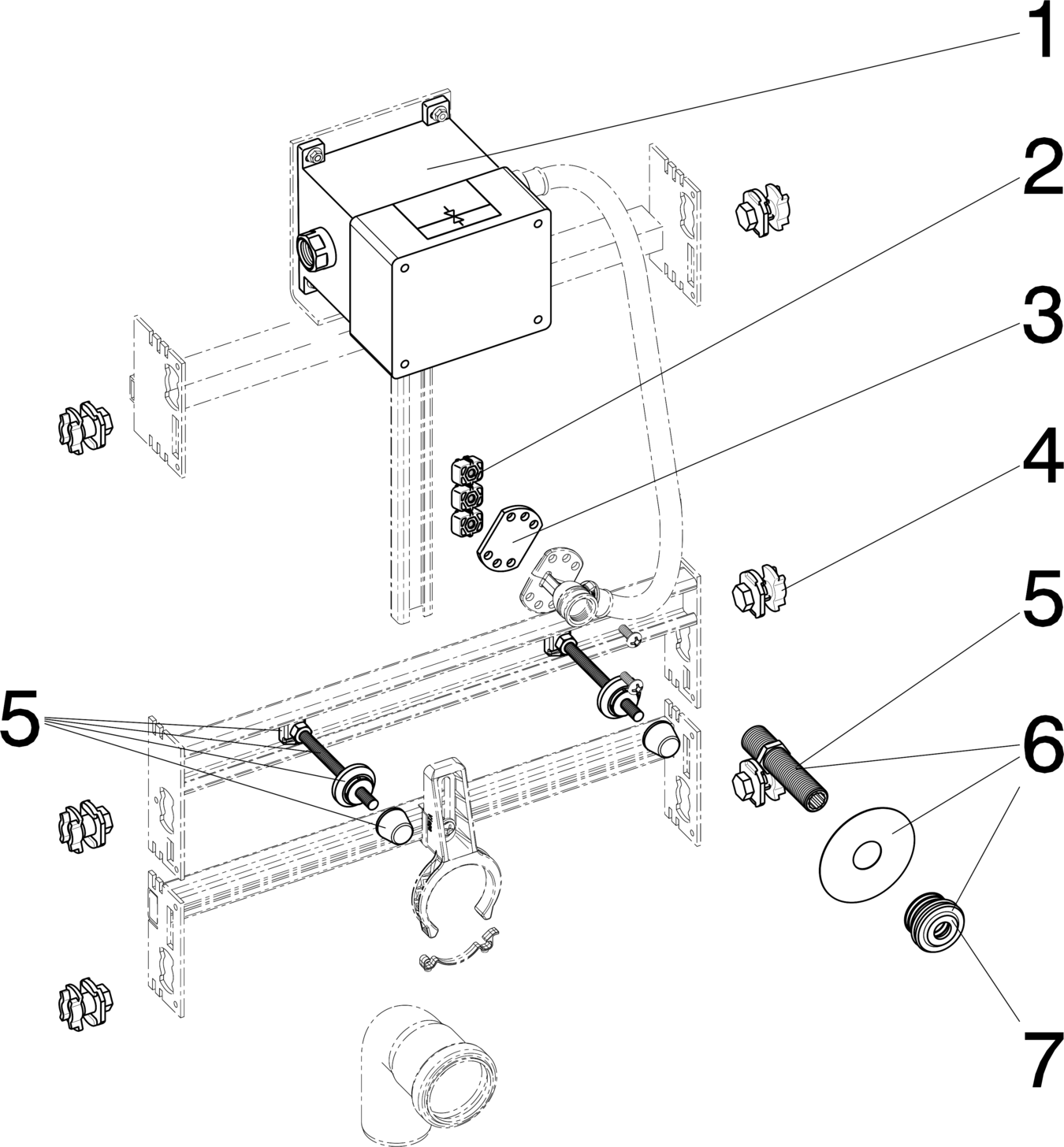 Системная техника  Steptec  Модули для писсуара VIEGA 656 058 Модель 8128.33 Santreyd  - Вид №2