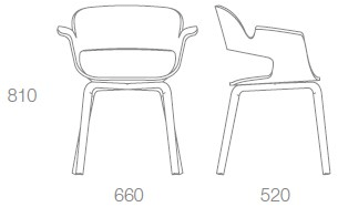 Albaplus Четвероногий стул ясень Ecrì sun-id-1372046 - Вид №3