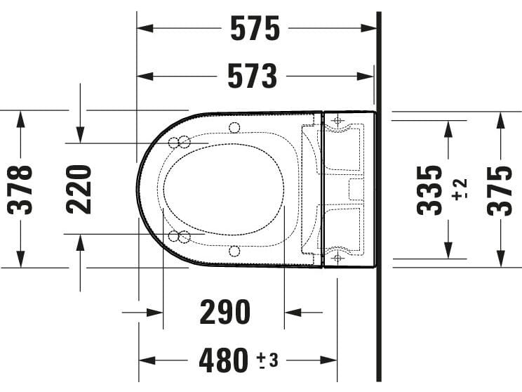 Керамический подвесной туалет с ручным душем Duravit SensoWash ARCH-00148899 - Вид №7