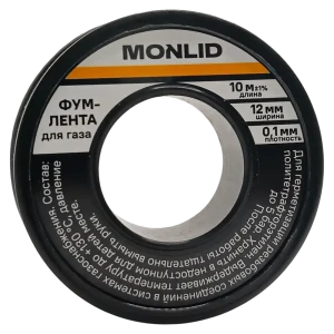 Фум лента для газа MONLID 12x0.1 мм 10 м