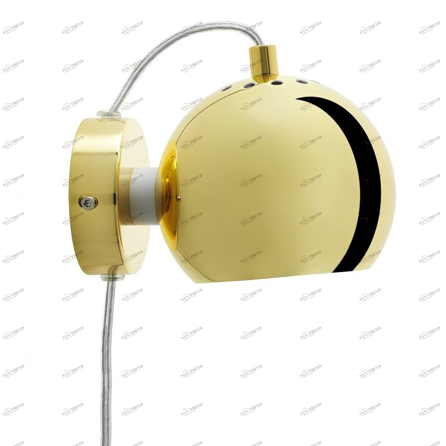 Лампа настенная Ball, латунь, глянцевое покрытие Frandsen 475051001