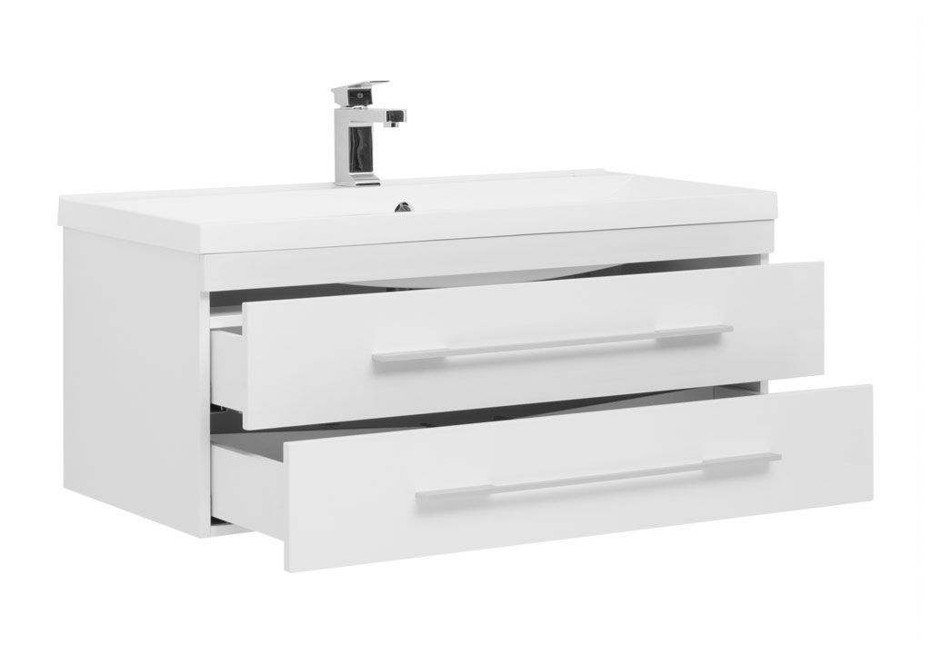 Тумба с раковиной Aquanet Нота NEW 100 белый 0017149600204096 - Вид №1