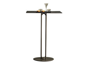 Стальной и деревянный квадратный высокий контрактный стол