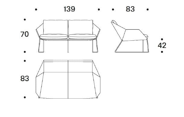 2-местный тканевый съемный садовый диван Saba Italia Нью-Йорк ARCH-00147192 - Вид №2