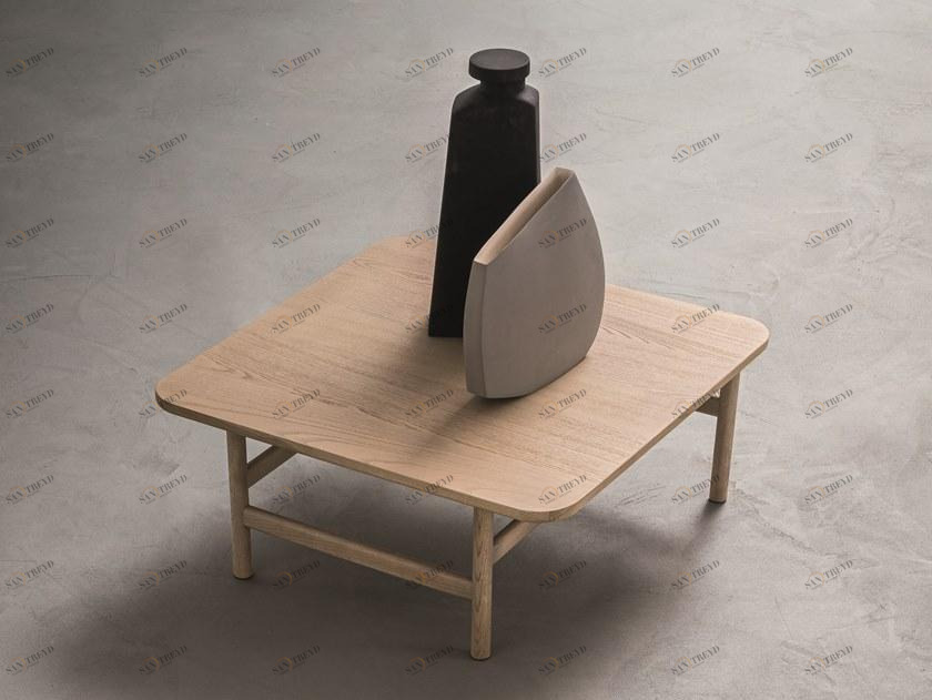 ZANETTE Квадратный журнальный столик из дуба Hood sun-id-1496118