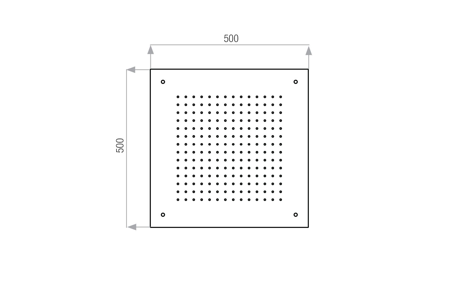 Квадратная потолочная душевая головка из нержавеющей стали Aquademy H2O ARCH-00029847 - Вид №2