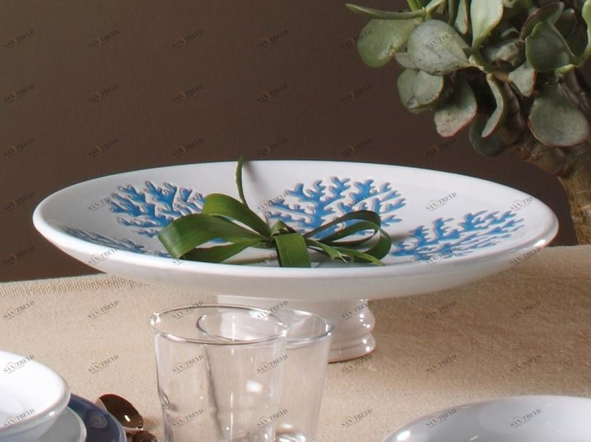 Cerasarda Поднос керамический круглый Corallo Az25co