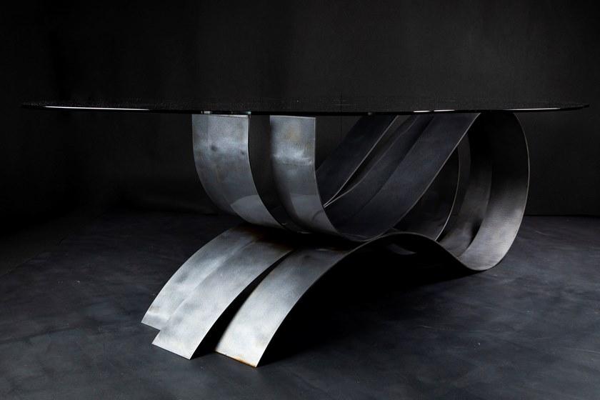 Unica by Tecnotelai Стол из нержавеющей стали и стекла Onde sun-id-1351102 - Вид №6