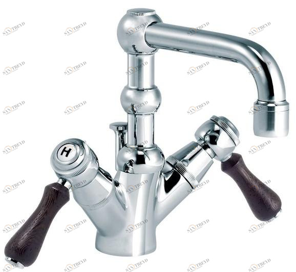 rvb Смеситель для раковины на столешницу, одно отверстие 1935 wood 1936.11.41-cc