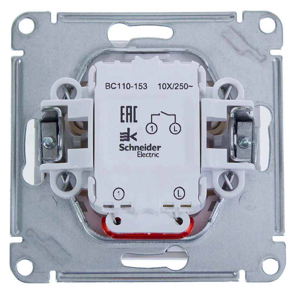 Выключатель SYSTEME ELECTRIC W59 одноклавишный с подсветкой, белый глянец 18799017 STLM-1455225 - Вид №3