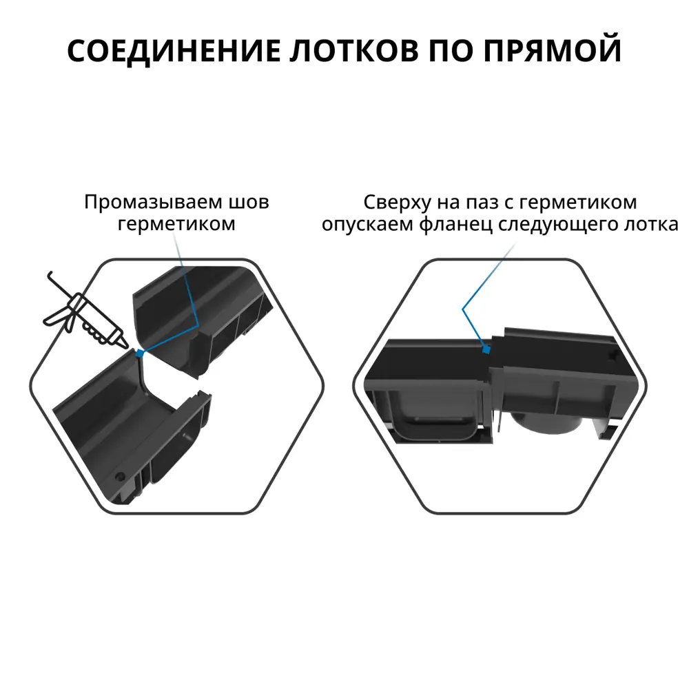 Лоток водосточный Gidrolica Standart 1000x145x63 мм цвет черный STLM-2177771 - Вид №8