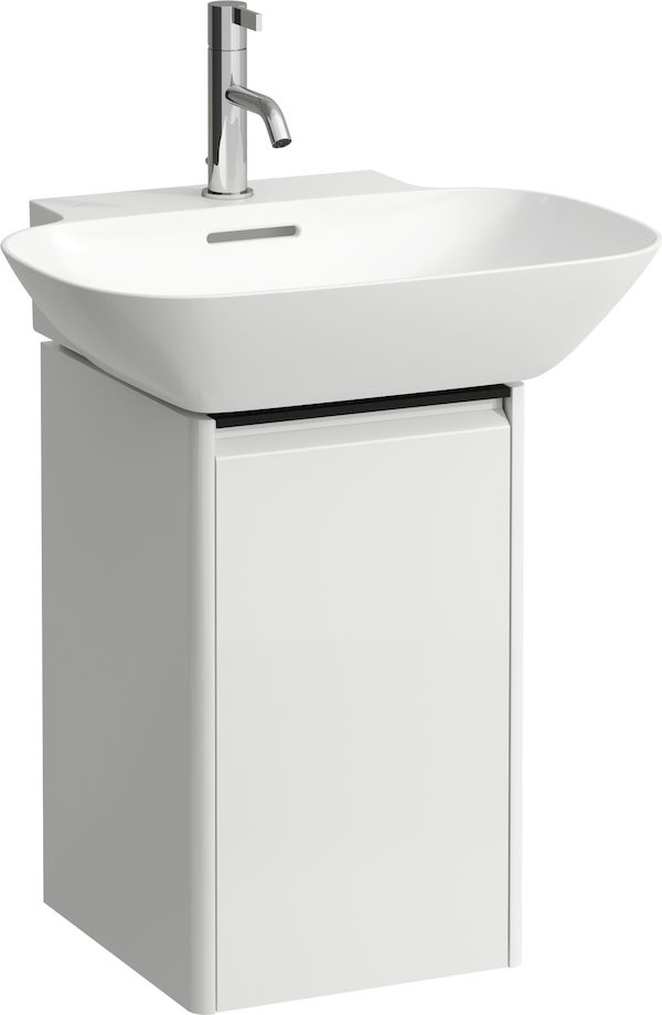 H4030231102631 Шкафчик под раковину , 1 дверца, крепление на петли слева, 1 внутренняя полочка, ручка черный алюминий LAUFEN PRO - Вид №1