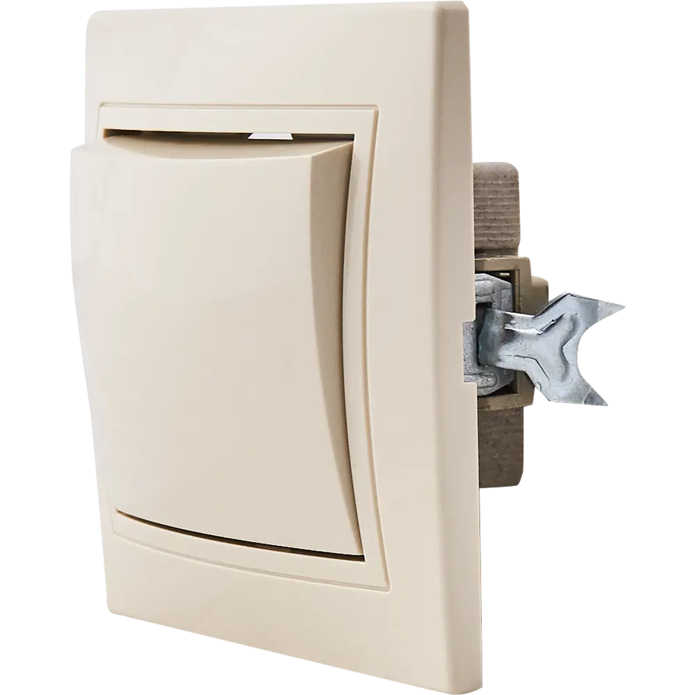 Выключатель TDM ELECTRIC Таймыр одноклавишный бежевый для скрытого монтажа 85591341 STLM-0064426 - Вид №5
