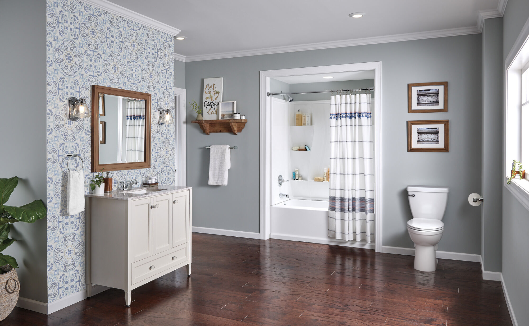 Настенный комплект для ванны 60 "x 32" Delta Faucet 40044 - Вид №19