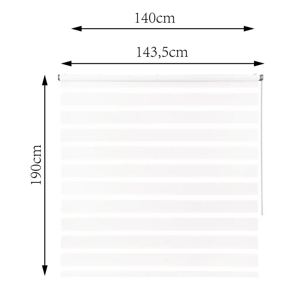 Штора рулонная день-ночь Inspire Siberia 140x190 см белая White 0 82688400 STLM-2112735 - Вид №7