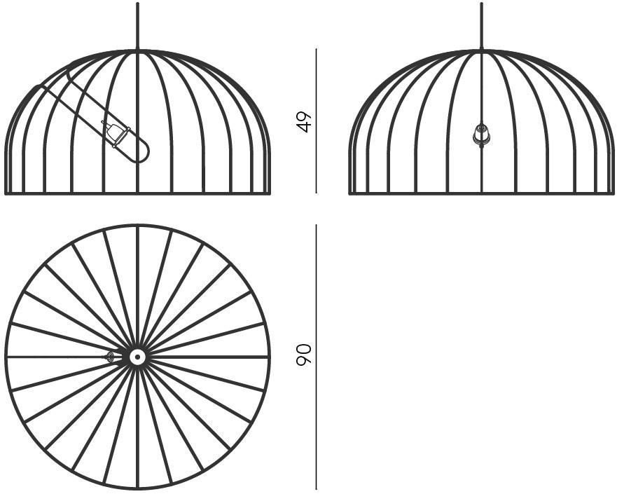DE PADOVA Светодиодный торшер из стали с порошковым покрытием Mogura sun-id-1424755 - Вид №2