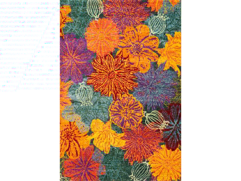 Прямоугольный шерстяной цветочный ковер Zollanvari Flower Power-Designer ARCH-00062233