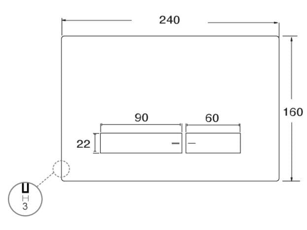 Панель управления для унитаза CRISTINA Rubinetterie CRIAC100 ARCH-00114020 - Вид №2
