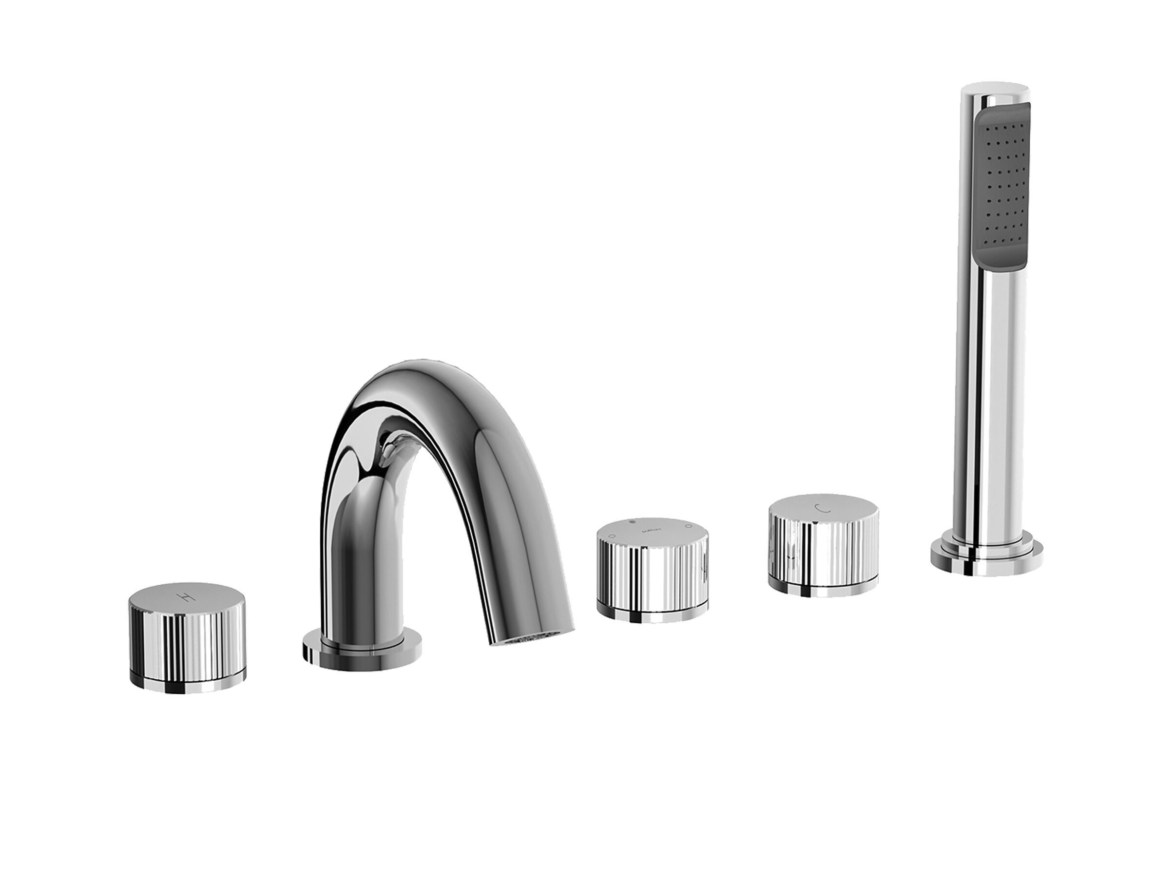 Смеситель для ванны с 5 отверстиями и ручным душем RUBINETTERIA PAFFONI Jo ARCH-00117457