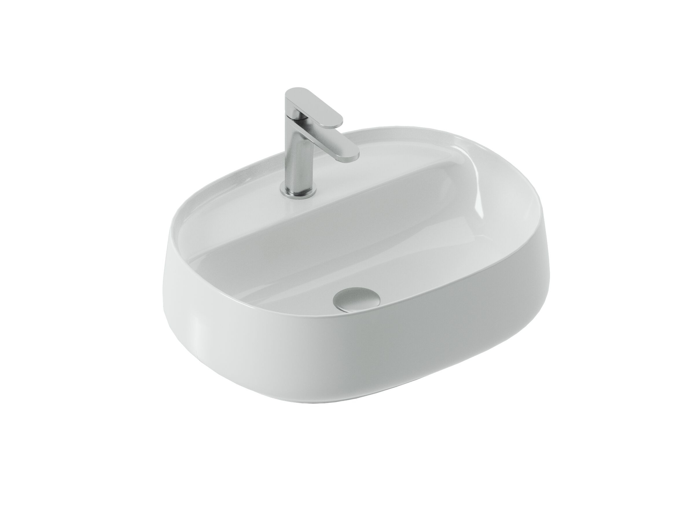 Керамическая столешница овальная раковина ArtCeram WHISKY ARCH-00104438 - Вид №6