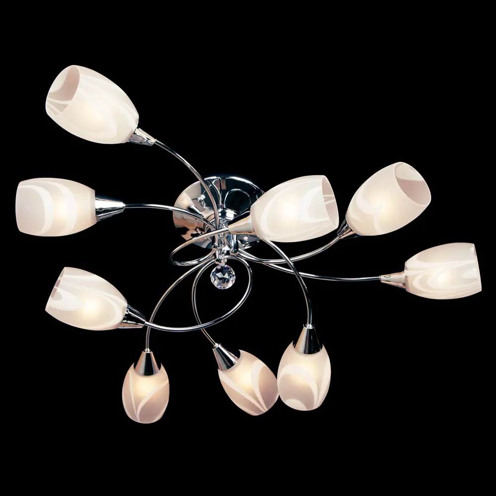 Люстра потолочная Eurosvet Сицилия 2275/9, 9 ламп, 43 м², цвет хром STLM-2164174 - Вид №5